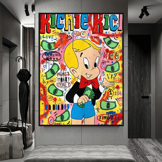 Richie Rich Money Boy Canvas Wall Art-Wall Posters