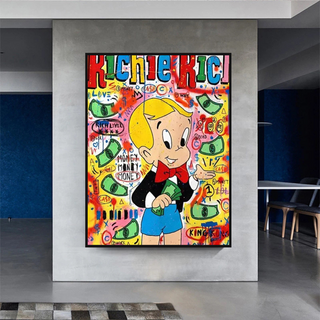 Richie Rich Money Boy Canvas Wall Art-Wall Posters