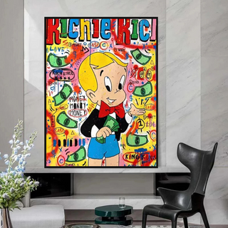 Richie Rich Money Boy Canvas Wall Art-Wall Posters