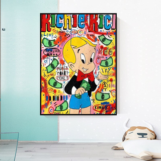 Richie Rich Money Boy Canvas Wall Art-Wall Posters