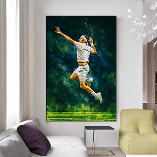 Roger Federer Canvas Wall Art - Legendary Sports Decor-Tennis Wall Art