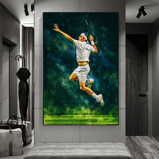 Roger Federer Canvas Wall Art - Legendary Sports Decor-Tennis Wall Art