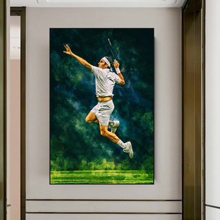 Roger Federer Canvas Wall Art - Legendary Sports Decor-Tennis Wall Art
