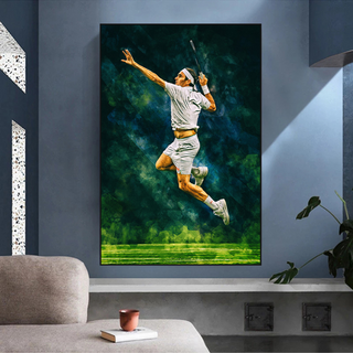 Roger Federer Canvas Wall Art - Legendary Sports Decor-Tennis Wall Art