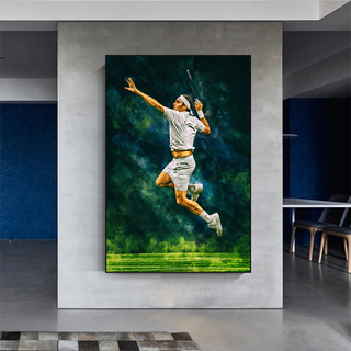 Roger Federer Canvas Wall Art - Legendary Sports Decor-Tennis Wall Art