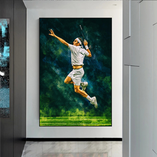 Roger Federer Canvas Wall Art - Legendary Sports Decor-Tennis Wall Art