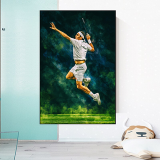 Roger Federer Canvas Wall Art - Legendary Sports Decor-Tennis Wall Art