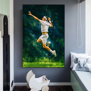 Roger Federer Canvas Wall Art - Legendary Sports Decor-Tennis Wall Art
