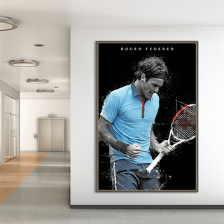 Roger Federer Iconic Moments Canvas Wall Decor-Tennis Wall Art