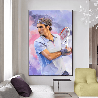Roger Federer Legacy Tennis Canvas Home Decor-Tennis Wall Art