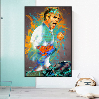 Roger Federer Tennis Legend Canvas Wall Art-Tennis Wall Art