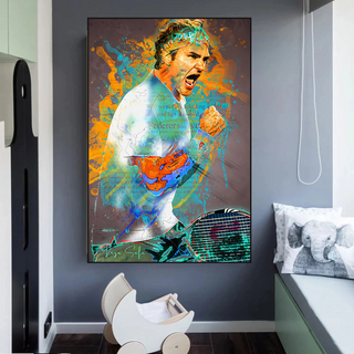 Roger Federer Tennis Legend Canvas Wall Art-Tennis Wall Art