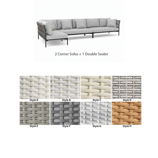 Round Outdoor Rattan Outdoor Furniture Set – Bamboo Wicker-Outdoor Day Bed