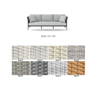 Round Outdoor Rattan Outdoor Furniture Set – Bamboo Wicker-Outdoor Day Bed