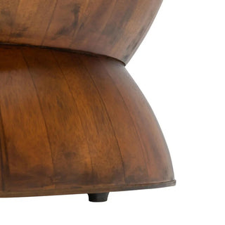 Rustic Solid Wood Round Coffee Table-Coffee Table