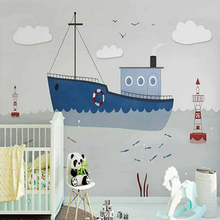 Sailing Nursery Wallpaper: Create an Adventurous Nursery-Kids Room Wallpaper