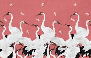 Salmon Pink Flamingo Wallpaper for Home Wall Decor-Flower & Leaf Wallpaper