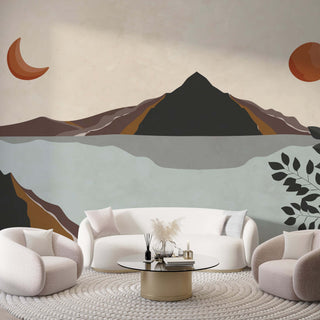 Scandi Nordic Wallpaper Mural - Transform your space-Geometric Shapes Wallpaper