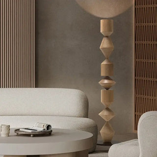 Scandinavian Retro Floor Lamp – Wedge Base, Ambient Lighting for Foyer-Lamps