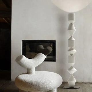 Scandinavian Retro Floor Lamp – Wedge Base, Ambient Lighting for Foyer-Lamps