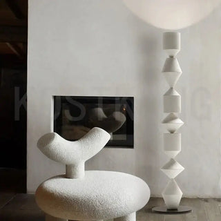 Scandinavian Retro Floor Lamp – Wedge Base, Ambient Lighting for Foyer-Lamps