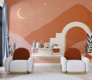Scandinavian Wallpaper Mural: Express Your Nordic Style-Geometric Shapes Wallpaper