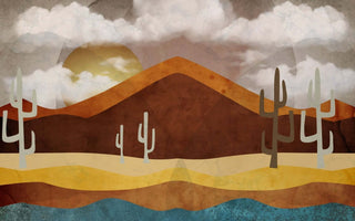 Scandinavian Wallpaper Mural: Transform Spaces with Elegance-Geometric Shapes Wallpaper