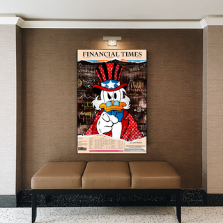 Scrooge McDuck Canvas Wall Art - Financial Times-Scrooge Art