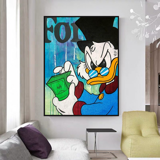 Scrooge McDuck Forbes Canvas Wall Art-Scrooge Art