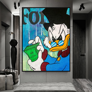 Scrooge McDuck Forbes Canvas Wall Art-Scrooge Art