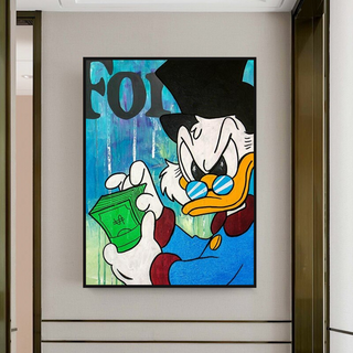 Scrooge McDuck Forbes Canvas Wall Art-Scrooge Art