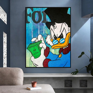 Scrooge McDuck Forbes Canvas Wall Art-Scrooge Art