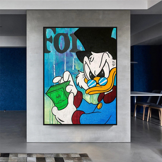 Scrooge McDuck Forbes Canvas Wall Art-Scrooge Art