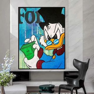 Scrooge McDuck Forbes Canvas Wall Art-Scrooge Art