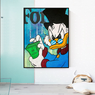Scrooge McDuck Forbes Canvas Wall Art-Scrooge Art