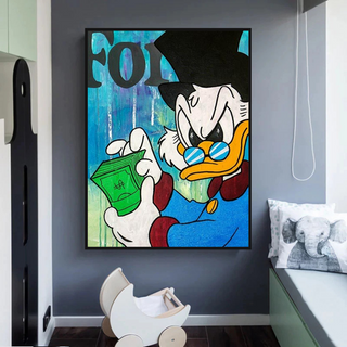 Scrooge McDuck Forbes Canvas Wall Art-Scrooge Art