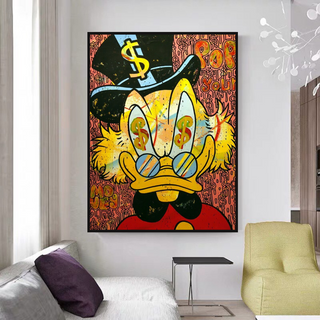 Scrooge McDuck Millionaire Canvas Wall Art-Scrooge Art