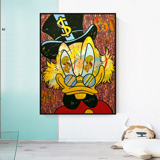 Scrooge McDuck Millionaire Canvas Wall Art-Scrooge Art