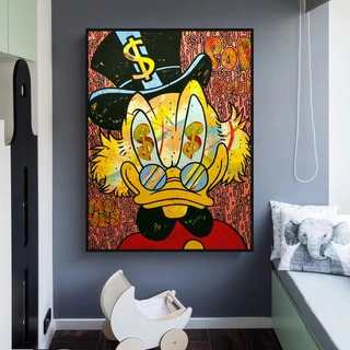 Scrooge McDuck Millionaire Canvas Wall Art-Scrooge Art