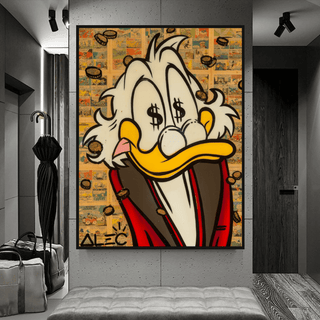 Scrooge McDuck Millionaire by Alec Canvas Wall Art-Scrooge Art