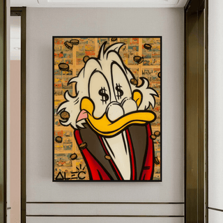 Scrooge McDuck Millionaire by Alec Canvas Wall Art-Scrooge Art