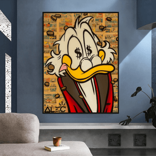 Scrooge McDuck Millionaire by Alec Canvas Wall Art-Scrooge Art
