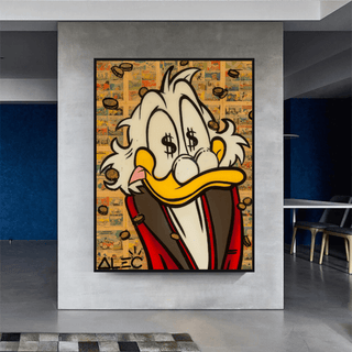 Scrooge McDuck Millionaire by Alec Canvas Wall Art-Scrooge Art