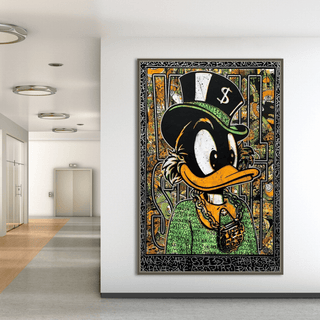 Scrooge McDuck Money Maker Millionaire Canvas Wall Art-Scrooge Art