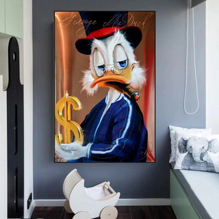 Scrooge McDuck Money Maker Millionaire Canvas Wall Art-Scrooge Art