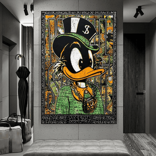 Scrooge McDuck Money Maker Millionaire Canvas Wall Art-Scrooge Art