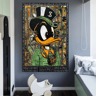 Scrooge McDuck Money Maker Millionaire Canvas Wall Art-Scrooge Art