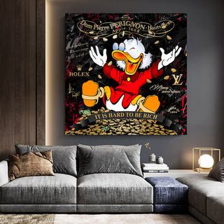 Scrooge McDuck its Hard to be Rich Canvas Wall Art-Scrooge Art