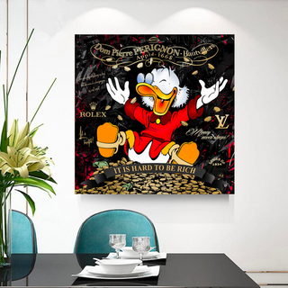 Scrooge McDuck its Hard to be Rich Canvas Wall Art-Scrooge Art