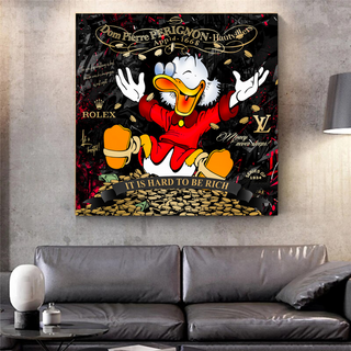 Scrooge McDuck its Hard to be Rich Canvas Wall Art-Scrooge Art